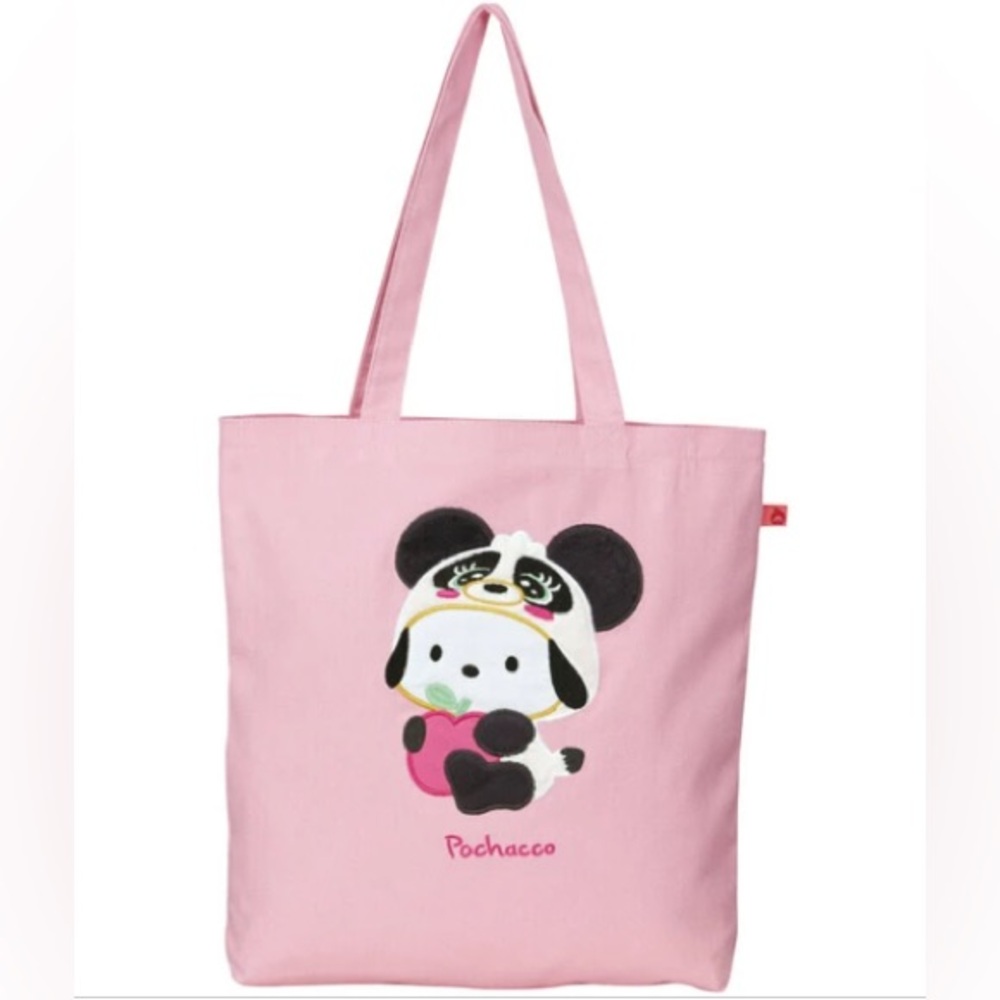 Sanrio Pochacco Panda Apple Applique Tote Bag UNIQUE, Imported, Rare